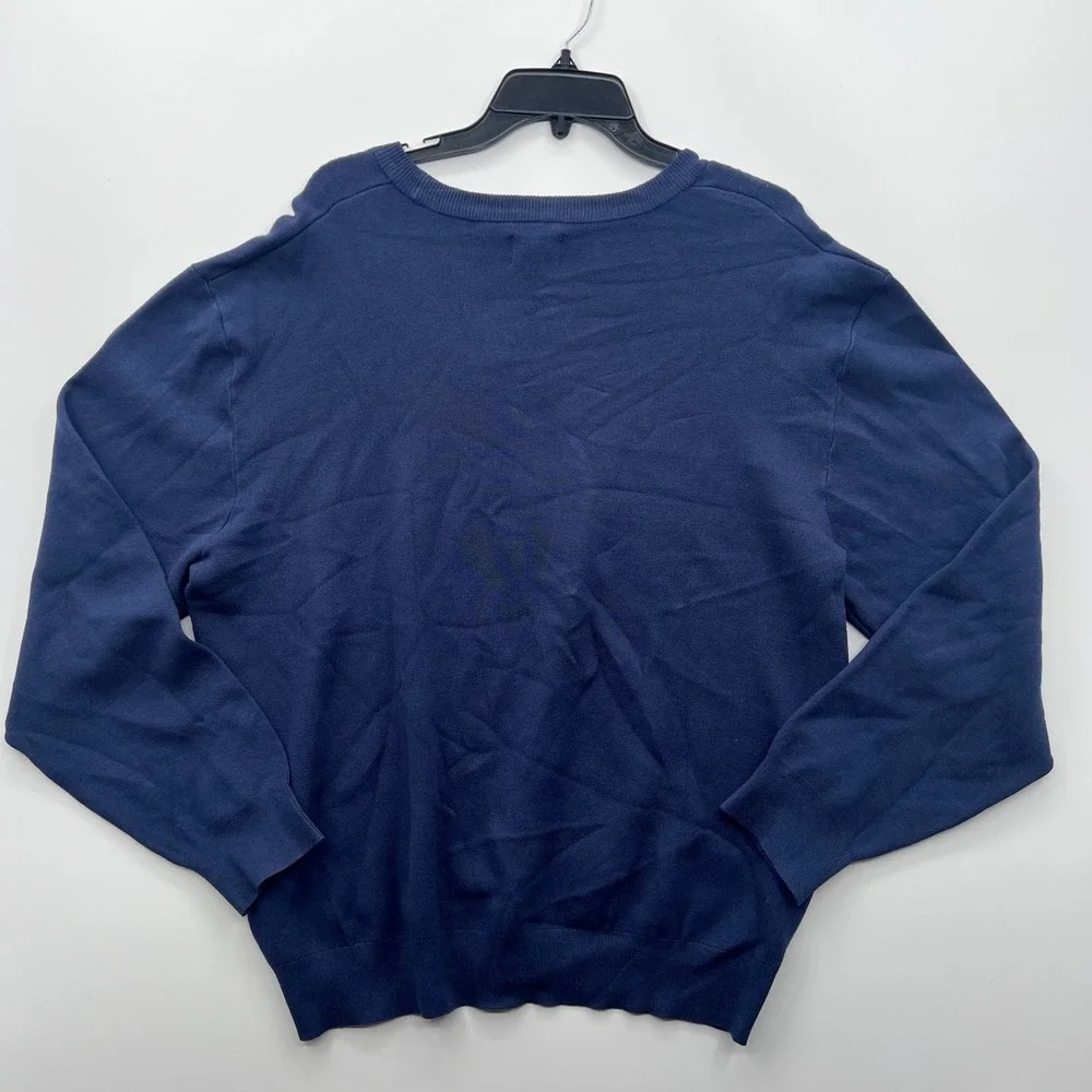 NEW Macy's‎ MODE OF ONE Mens Navy Blue Crew Neck Long Sleeve Pullover Sweater XL
